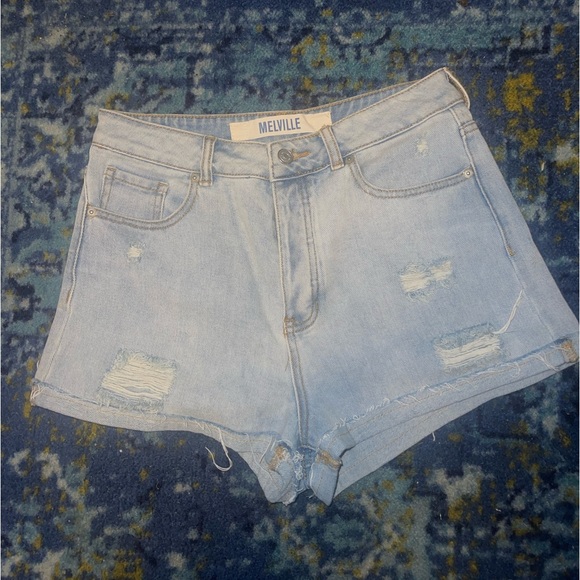 Brandy Melville distressed denim shorts - Picture 1 of 4